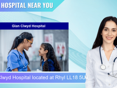 Glan Clwyd Hospital located at Rhyl LL18 5UJ