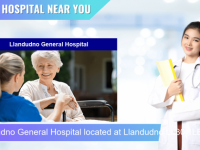 Llandudno General Hospital located at Llandudno LL30 1LB