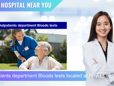 Outpatients department Bloods tests located at Rhyl LL18 3AS
