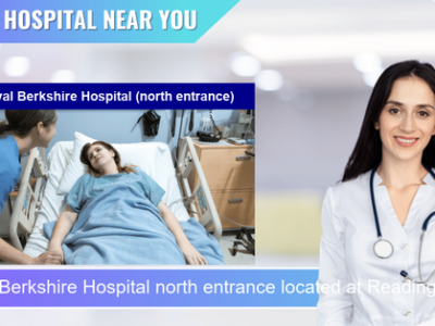Royal Berkshire Hospital north entrance located at Reading RG1 5AN
